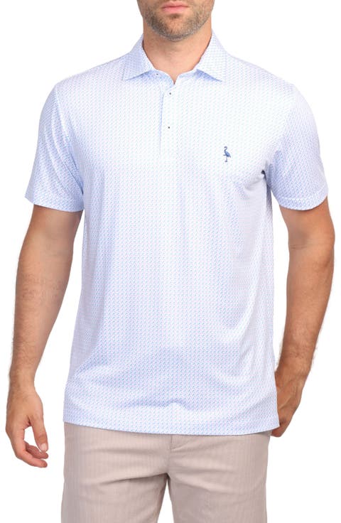 Golf Tee Print Performance Polo