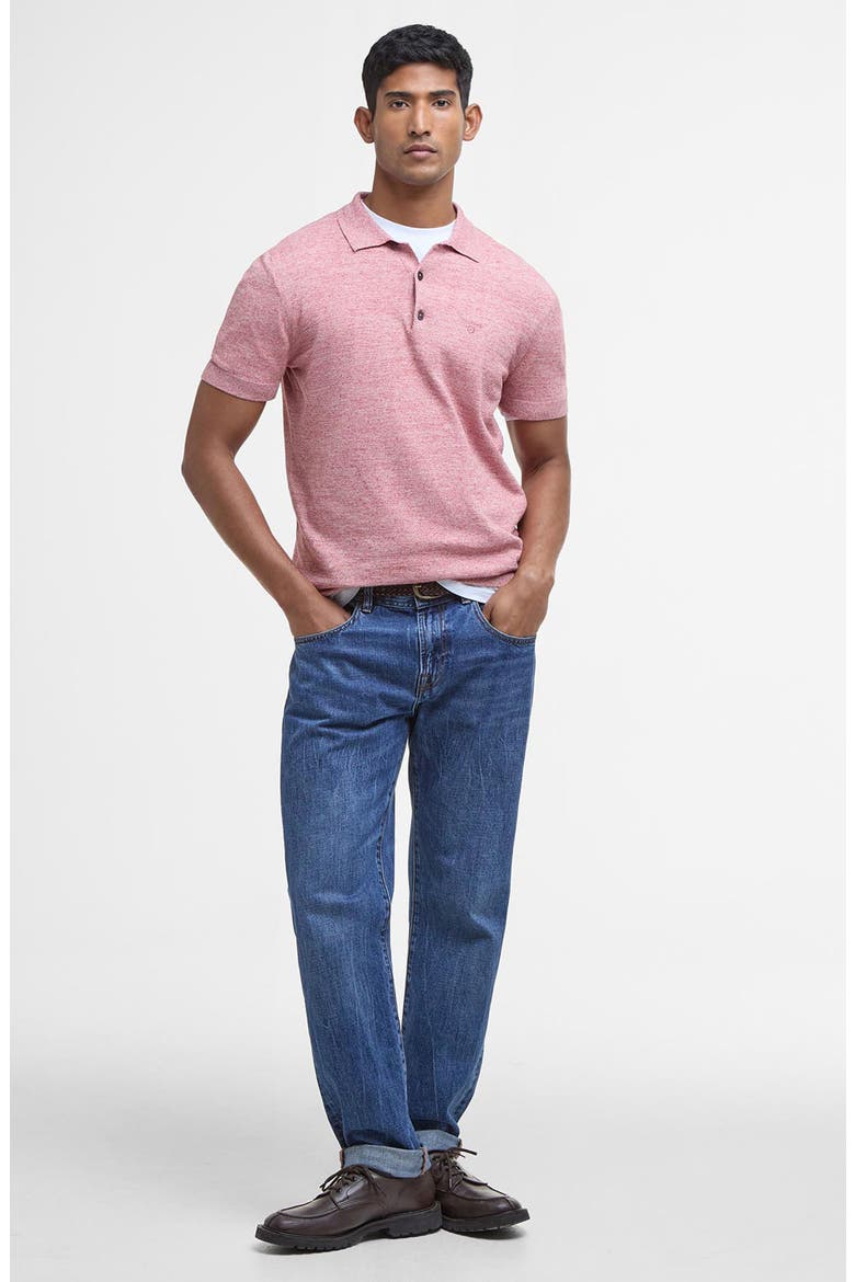 Buston Cotton & Linen Polo, Alternate, color, RED SPICE