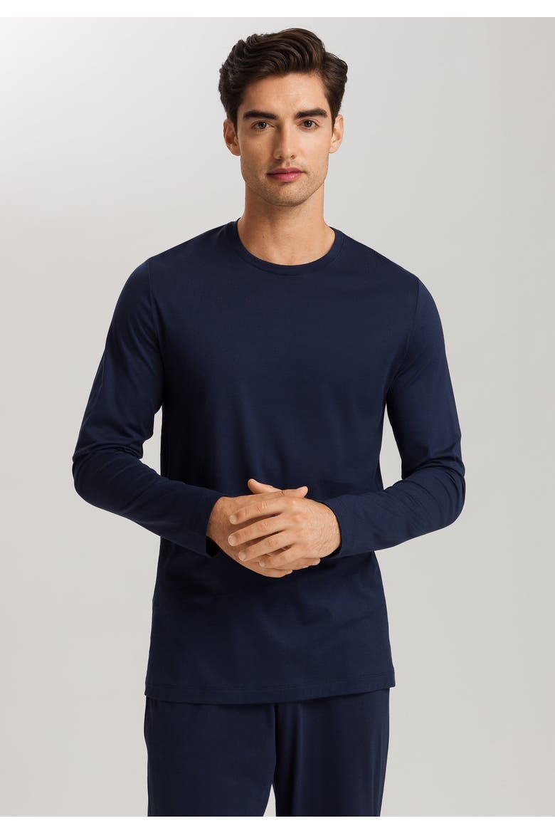 Night And Day Cotton Crew Neck Top, Alternate, color, Deep Navy