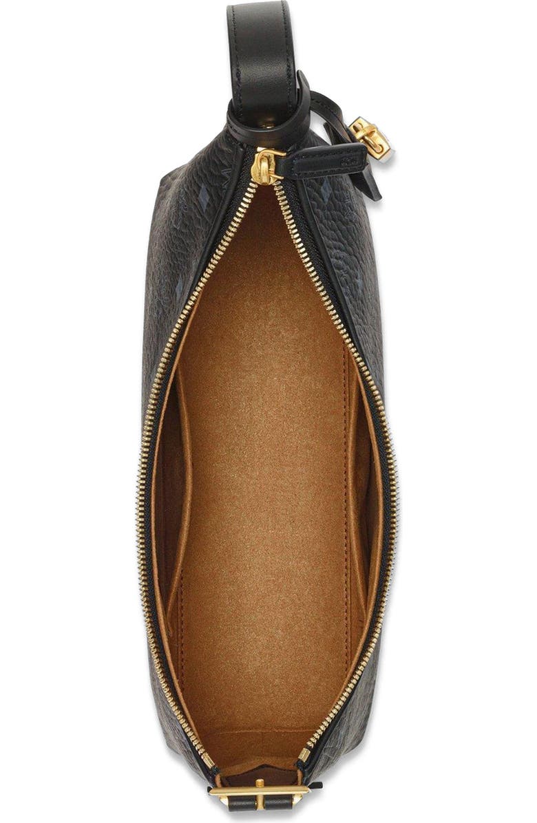 MCM Aren Hobo in Visetos, Alternate, color, Black