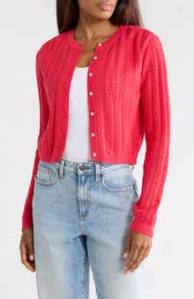Dresden Pointelle Crop Cardigan