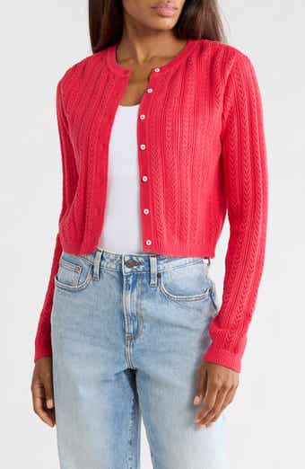 Dresden Pointelle Crop Cardigan