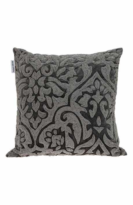 PARKLAND COLLECTION Carmela Beaded Velvet Throw Pillow