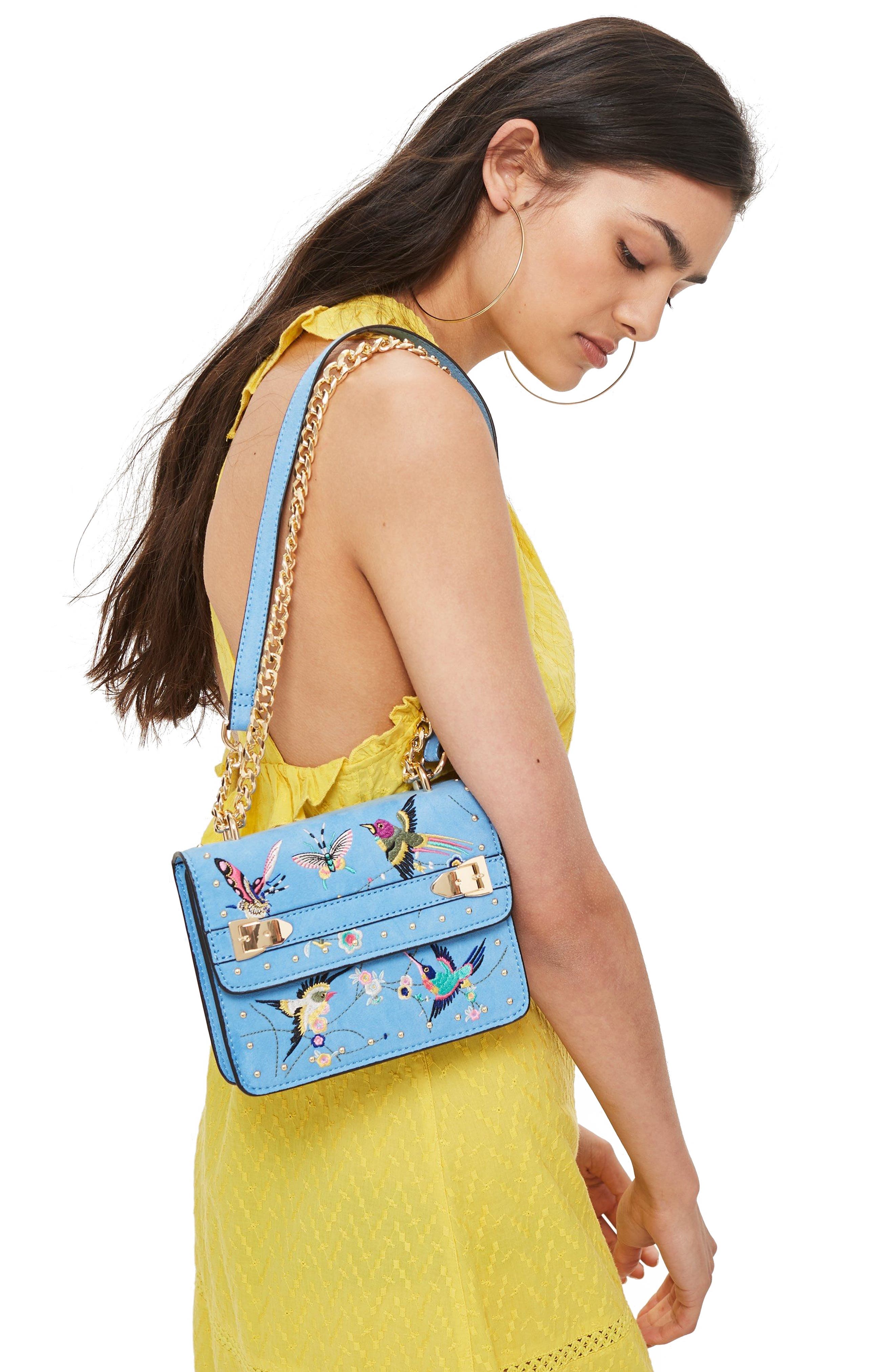 Topshop Polly Bird Embroidered Crossbody Bag (Women) | Nordstromrack