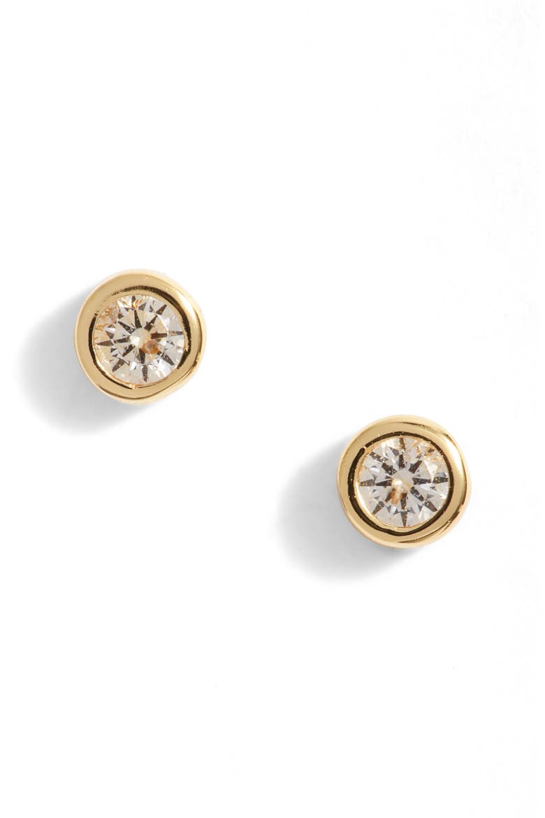 Lab Grown Diamond Stud Earrings, Main, color, GOLD