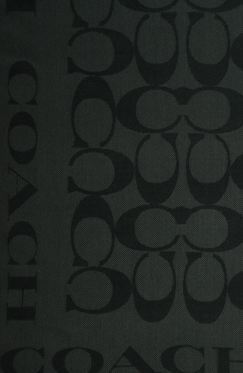 COACH Signature-C Silk & Cotton Stole, Alternate, color, Black
