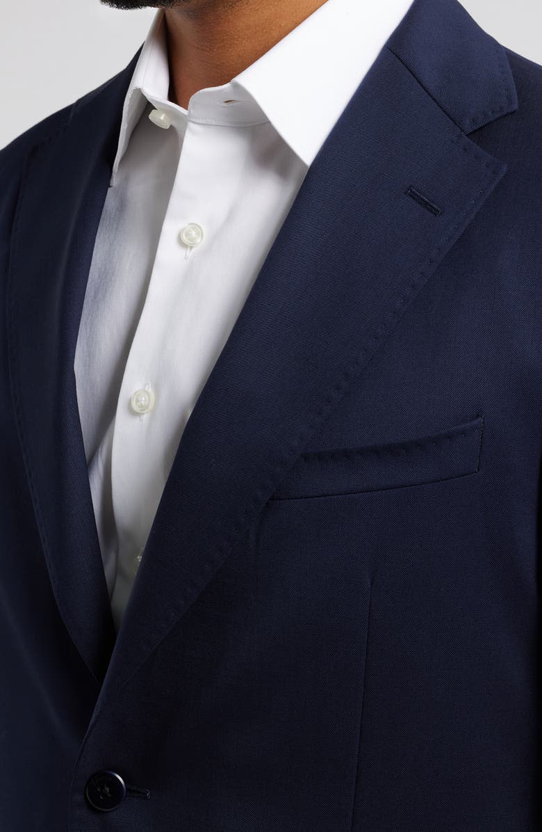 Zanella Samuel Solid Stretch Wool Sport Coat, Alternate, color, Navy