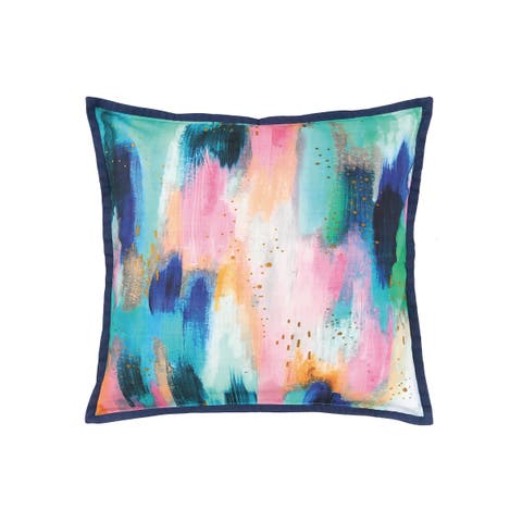 Colorful Brush Strokes Accent Pillow, 22" x 22"