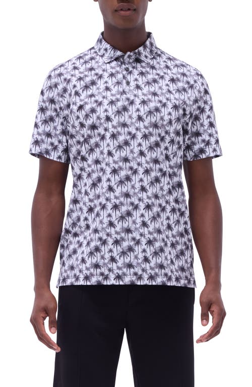 Bugatchi Victor Ooohcotton® Palm Tree Print Polo In Zinc