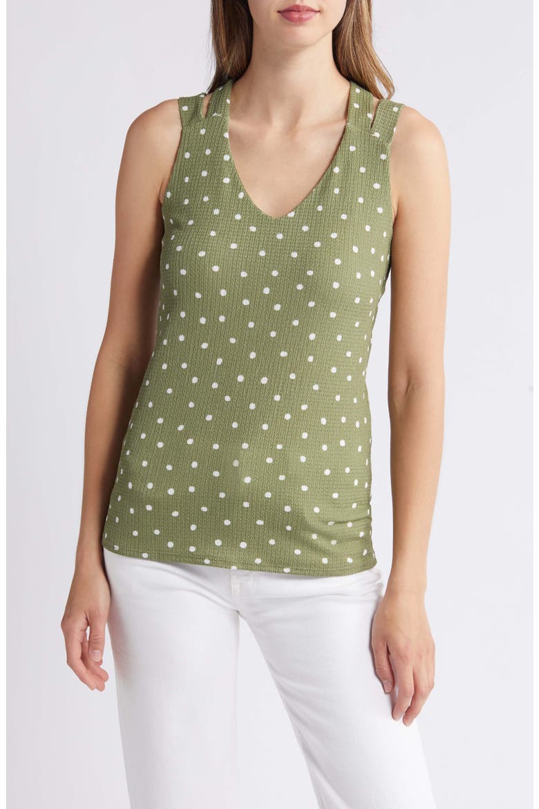 Crisscross Tank Top, Main, color, SAGE