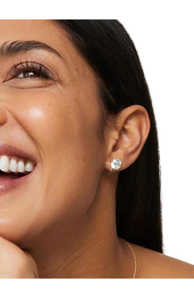 Bliss Diamond Certified 6.00CT Round Diamond Studs 14k Gold Lab Grown Earrings, Alternate, color, 14K Yellow Gold