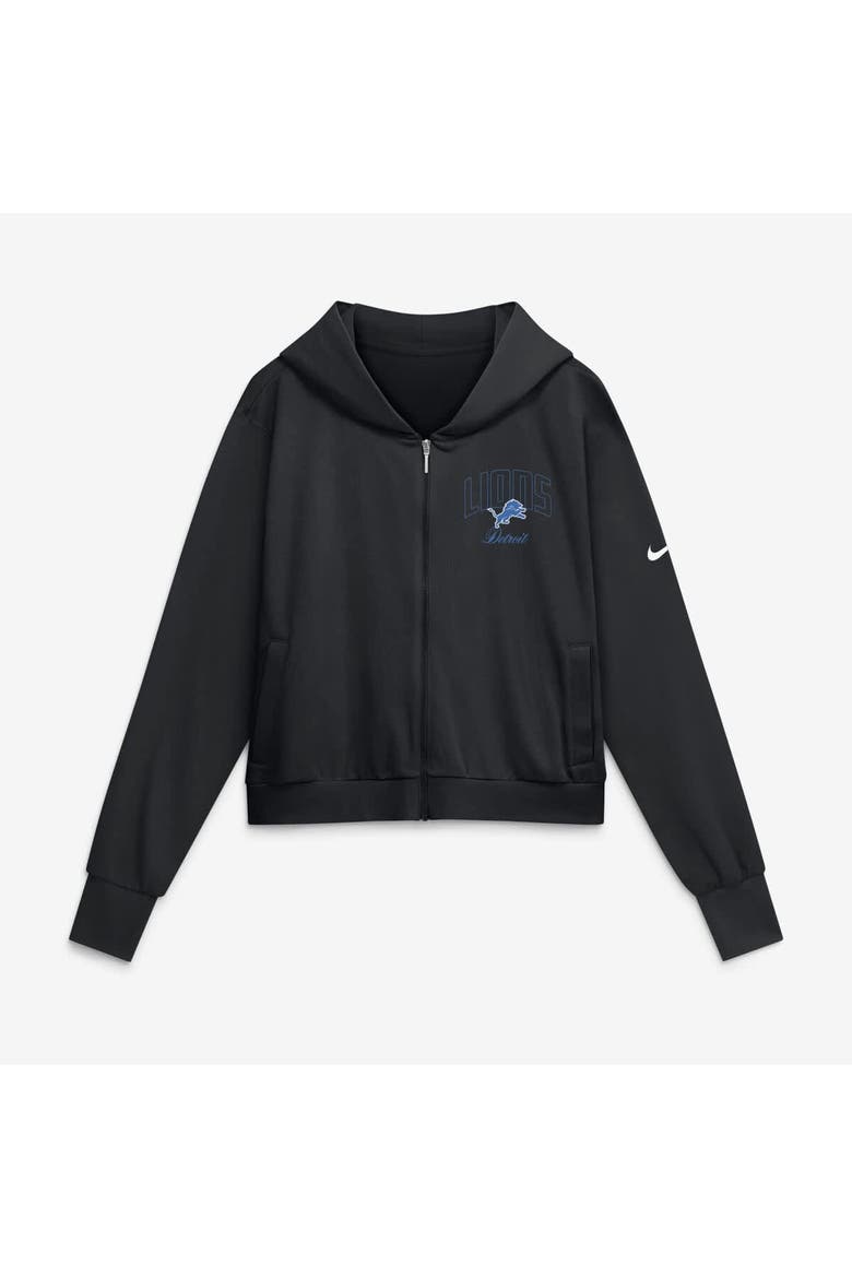 Women's Nike Black Detroit Lions Primetime Full-Zip Hoodie, Alternate, color, Black