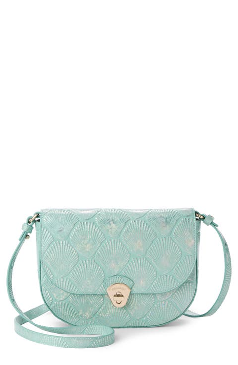 Portia Embossed Leather Crossbody Bag