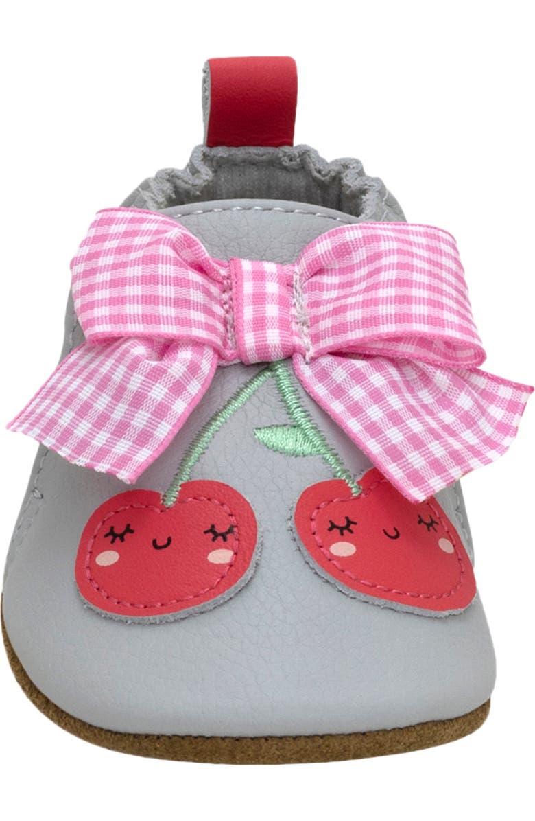 Robeez<sup>®</sup> Cherry Cute Crib Shoe, Alternate, color, Grey
