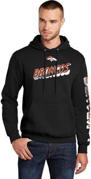 STARTER Men's Starter Black Denver Broncos Wordmark Logo Pullover Hoodie