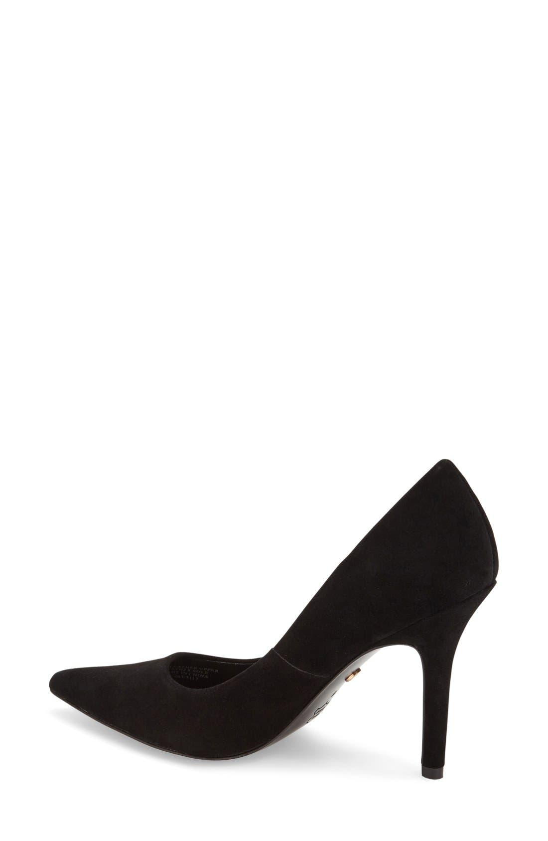 Charles David 'Sway II' Patent Leather Pump, Alternate, color, BLACK SUEDE