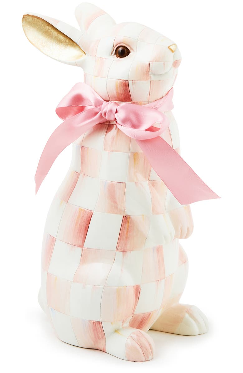 MACKENZIE CHILDS Rosy Check Standing Bunny, Main, color, Pink