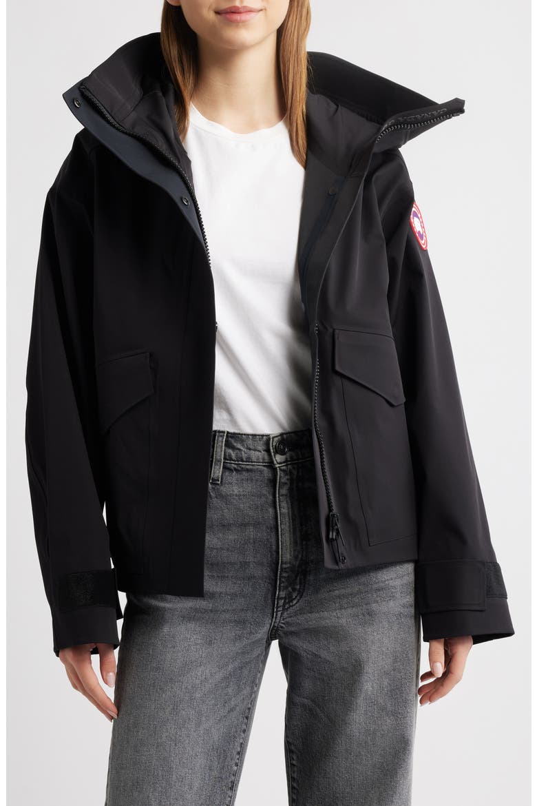 Tofino Hooded Rain Jacket, Alternate, color, BLACK