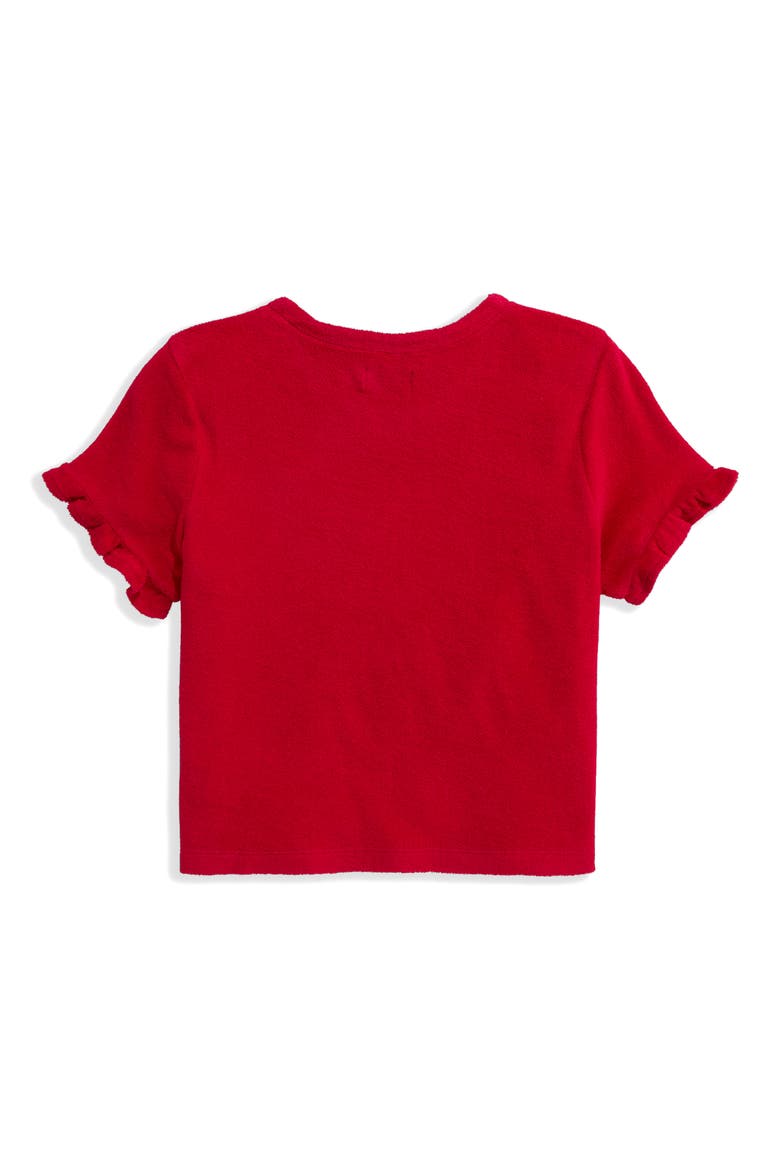 Kids' Organic Cotton Terry Cloth Top, Alternate, color, LIGHTHOUSE RED