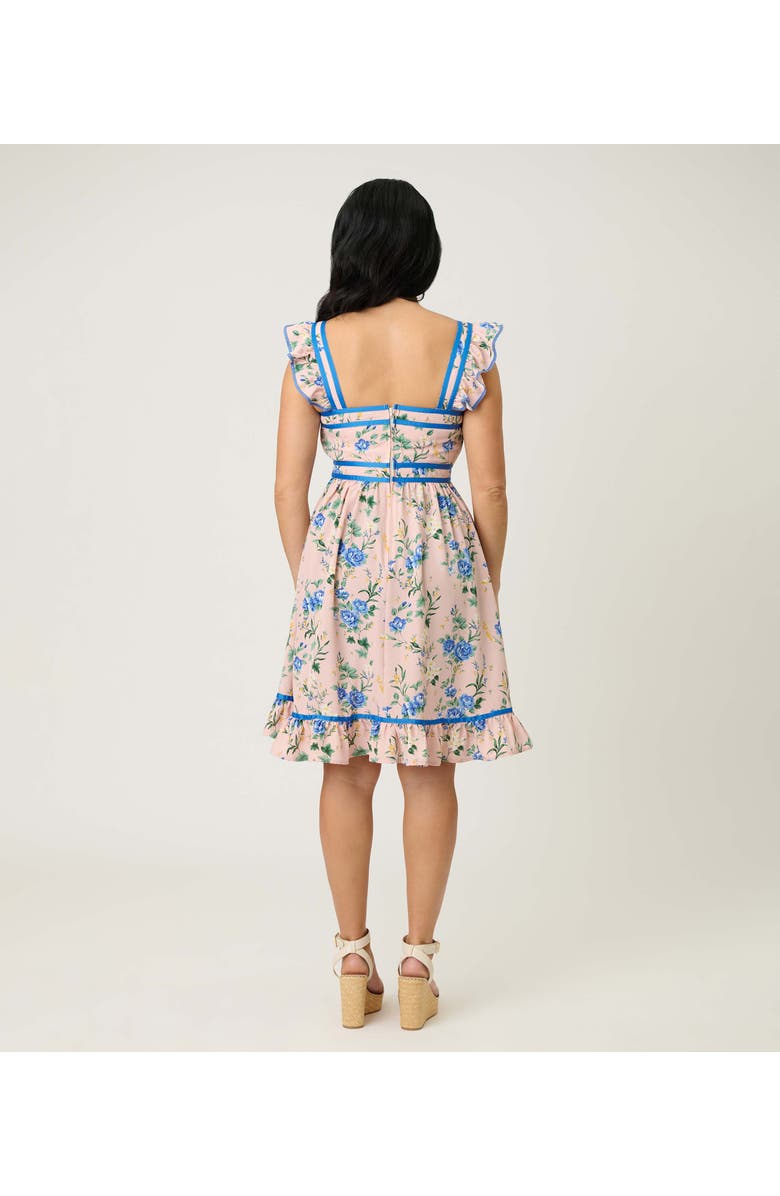 Smak Parlour Corset Lace Fit & Flare Dress, Alternate, color, Light Pink Floral