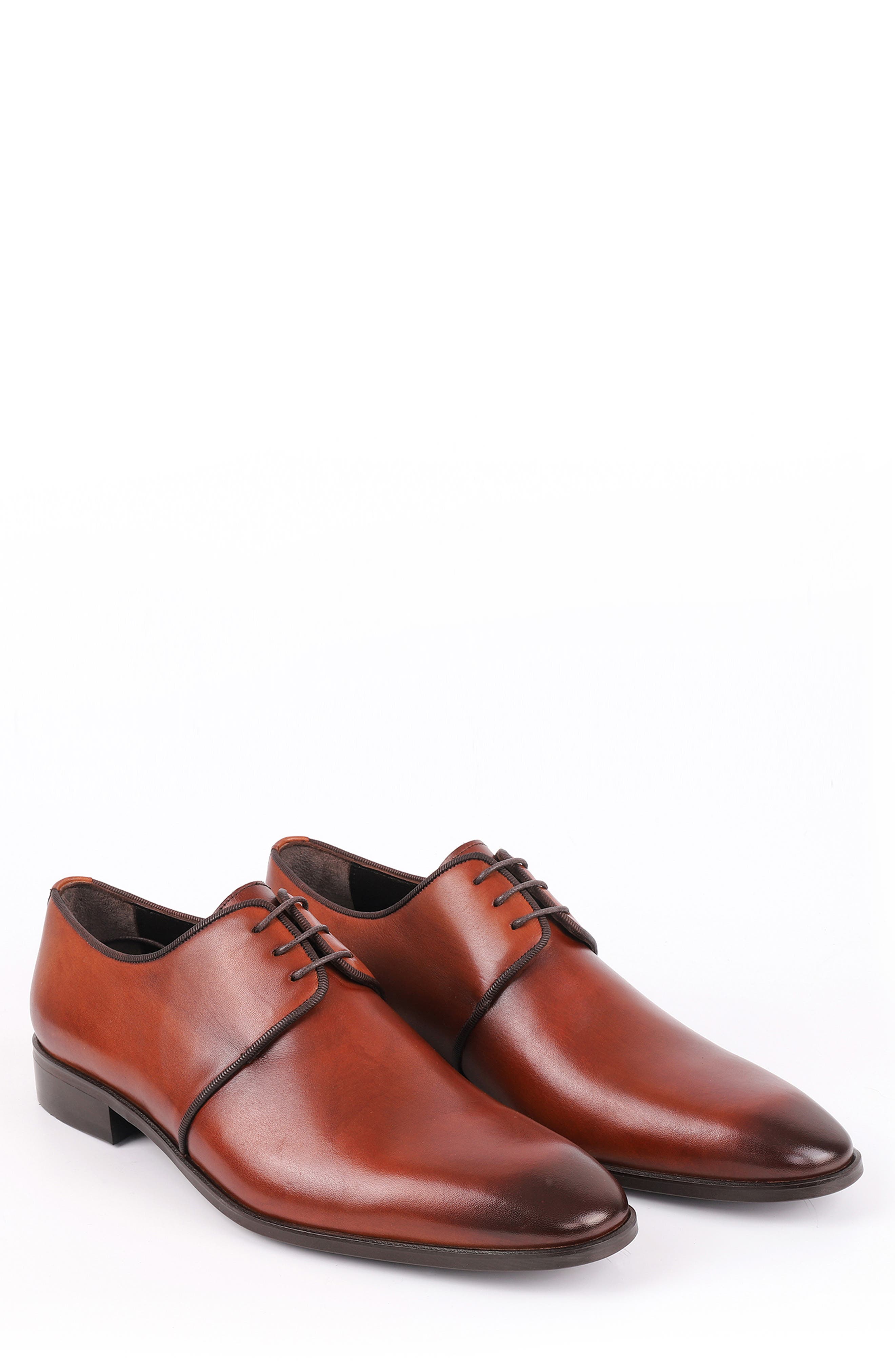 Hico Leather Derby, Alternate, color, COGNAC