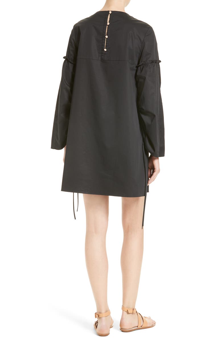 Tibi Satin Poplin Trapeze Dress, Alternate, color,