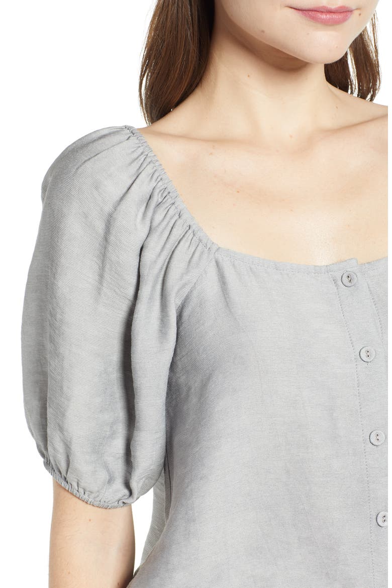 Square Neck Blouse, Alternate, color, PIETRA