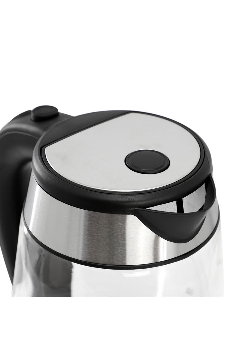 1.8 Quart Glass and Stainless Steel Electric Tea Kettle, Alternate, color, Grey