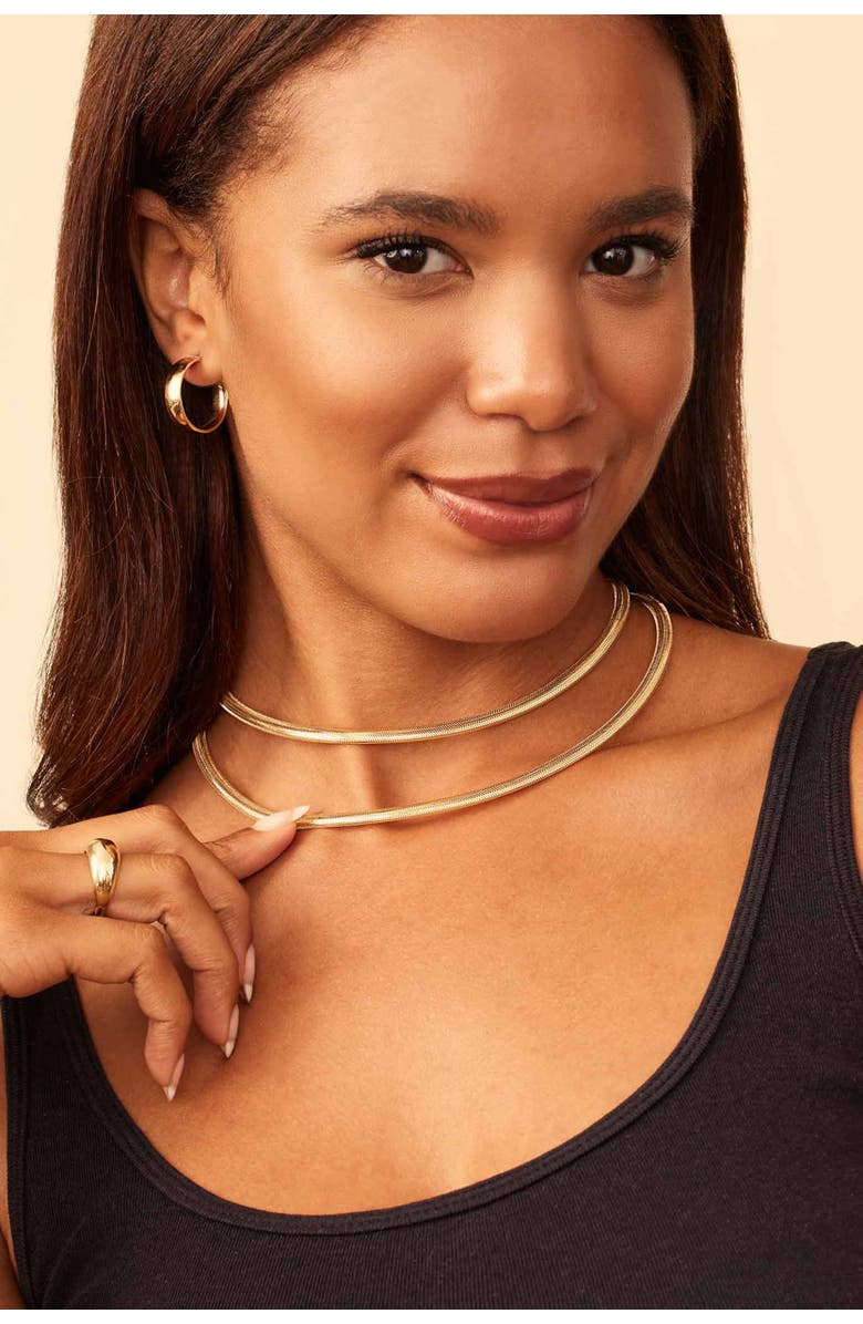 Oradina 18K Gold Mesh Glamour Necklace, Alternate, color, 