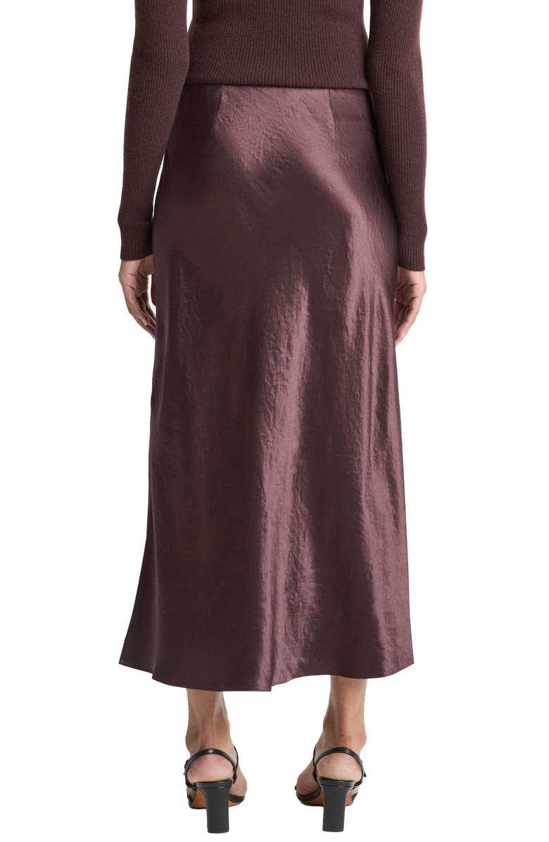 Vince Side Slit Matte Satin Slip Skirt, Alternate, color, Fig