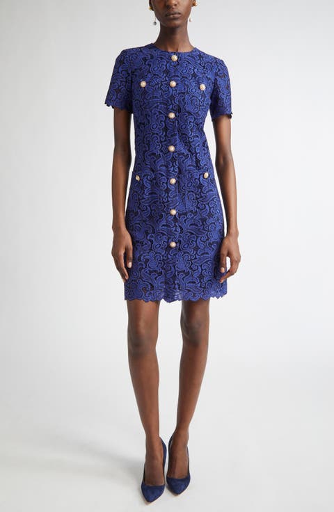 Guipure Lace Shift Dress