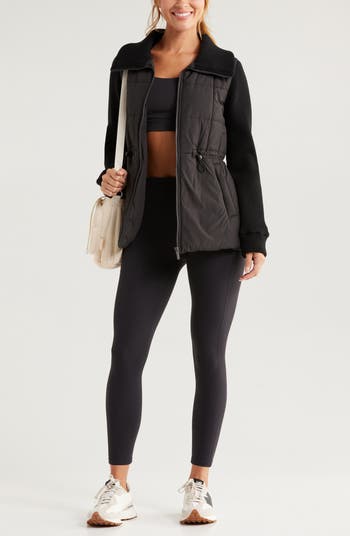Quilted Rib Mix Hybrid Jacket