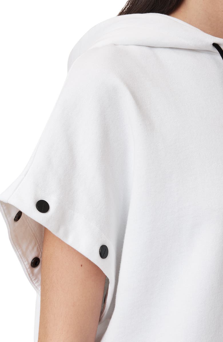 AllSaints Amore Amphie Snap Sleeve Hoodie, Alternate, color, 