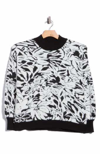 Balloon Sleeve Mock Neck Sweater