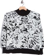 T Tahari Balloon Sleeve Mock Neck Sweater