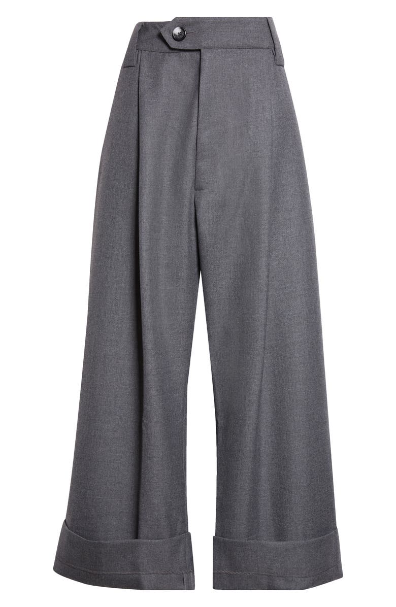 Vaquera Baby Pleated Low Waist Wide Leg Trousers, Alternate, color, Dark Grey 1