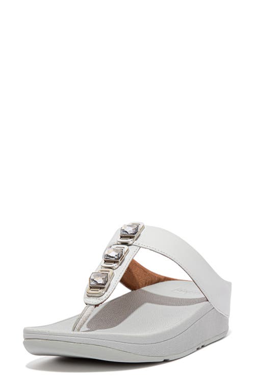 Fitflop Fino Crystal Wedge Flip Flop Sandal In Multi