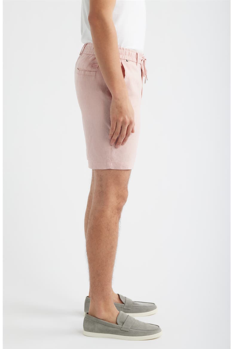 Kane Flat Front Linen Blend Drawstring Shorts, Alternate, color, LIGHT PASTEL / PINK