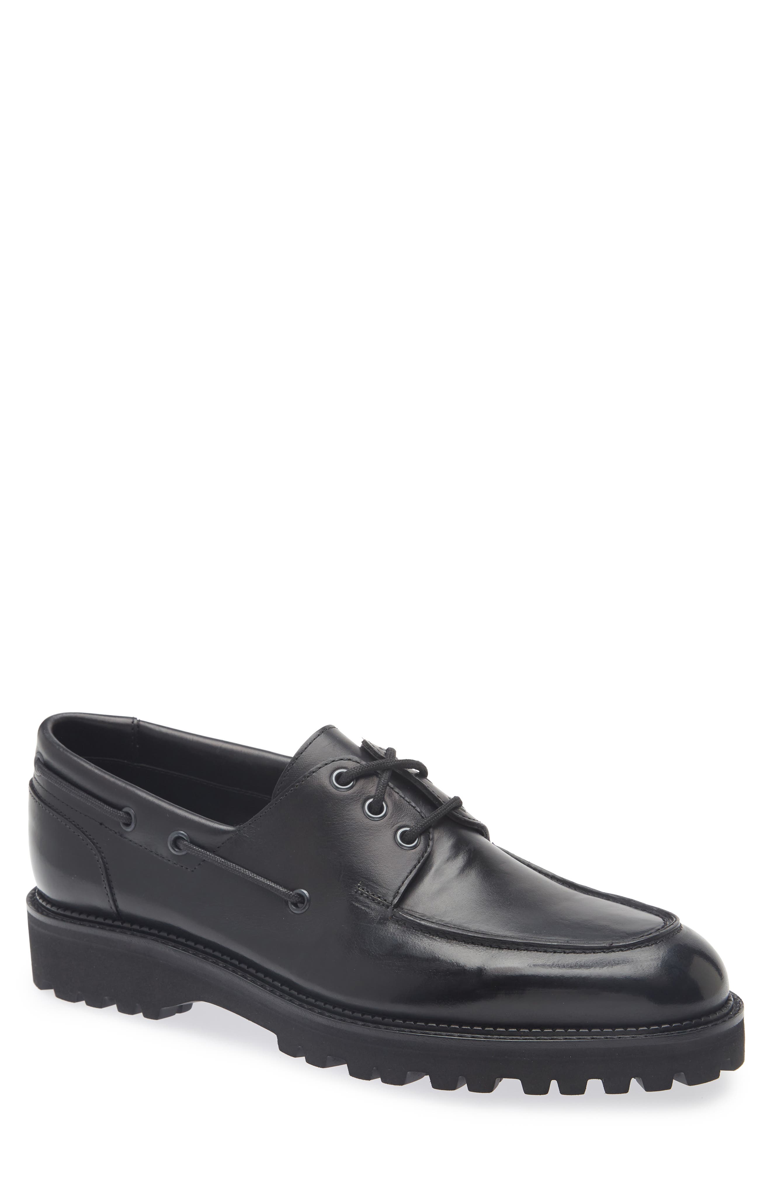John Lobb Tide Boat Shoe, Main, color, Black