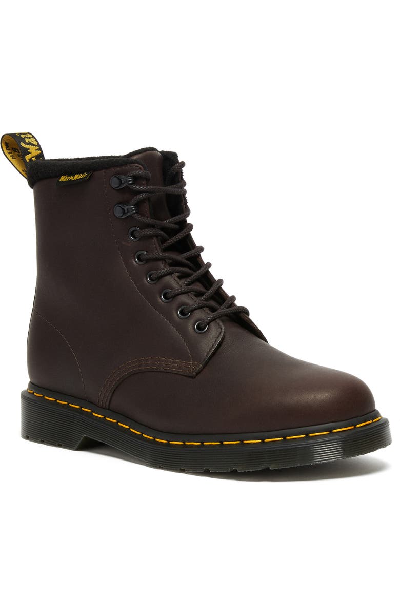 Dr. Martens 1460 Pascal Waterproof Fleece Lined Boot, Main, color, Dark Brown