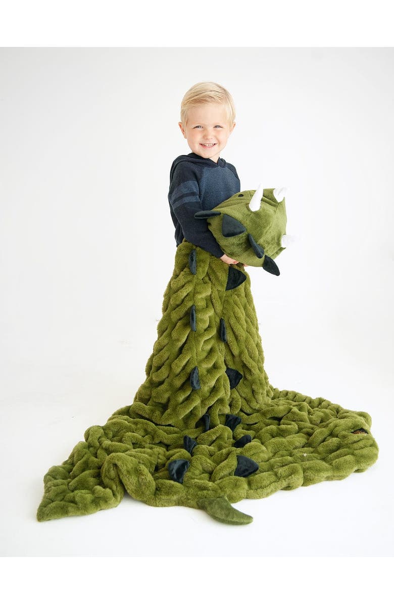 Minky Couture Huggable Dino, Alternate, color, Green