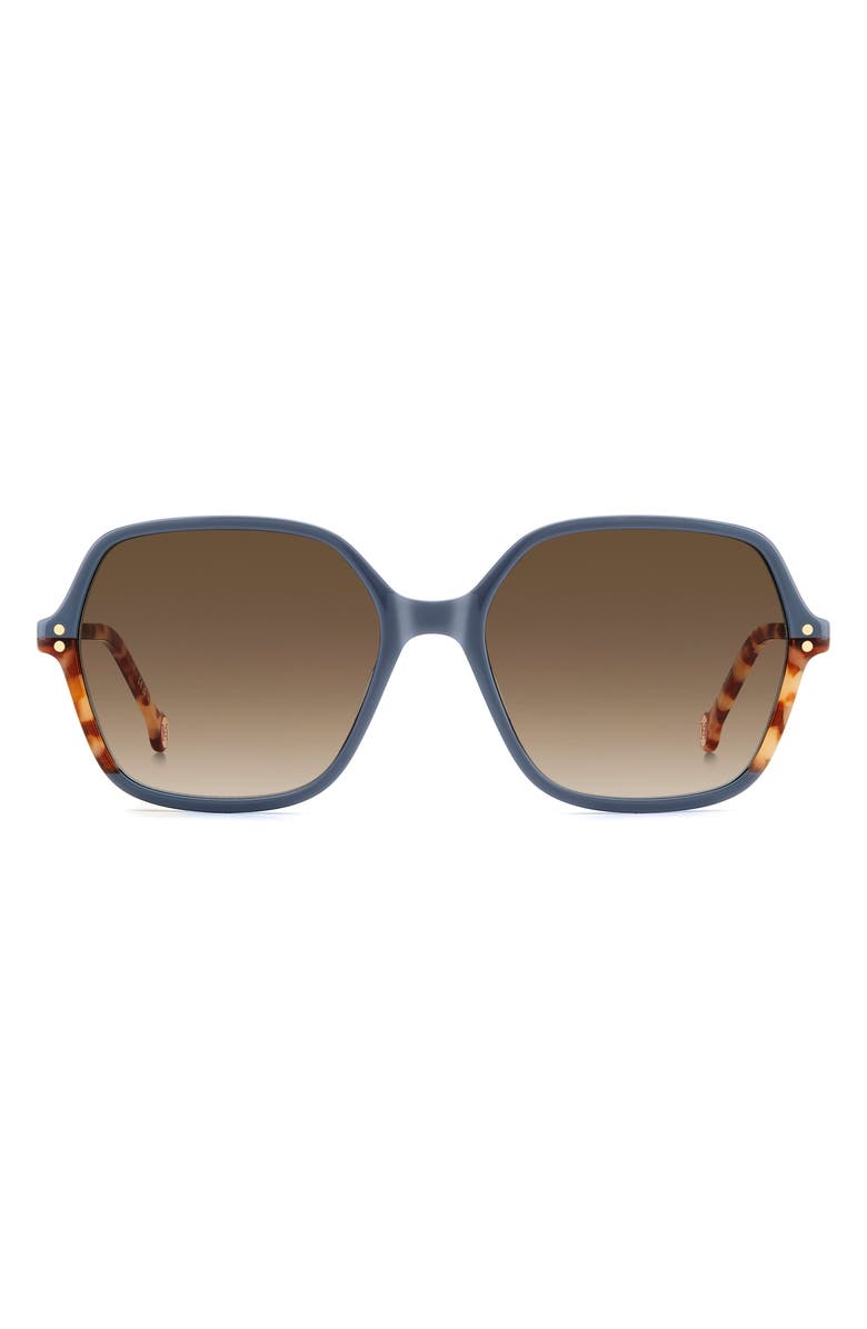 Carolina Herrera Her 0278/S 56mm Gradient Square Sunglasses, Main, color, Blue