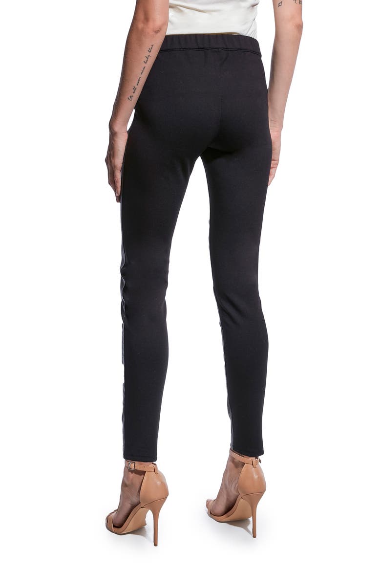 Kiki Stretch Leather Leggings, Alternate, color, BLACK