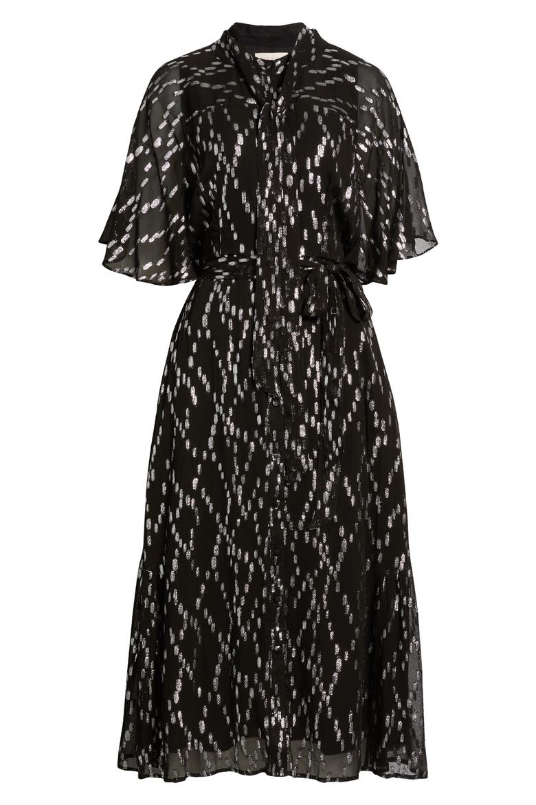 Bex Metallic Dot Shirtdress, Alternate, color, BLACK MULTI