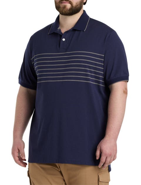 Chest-Striped Polo Shirt