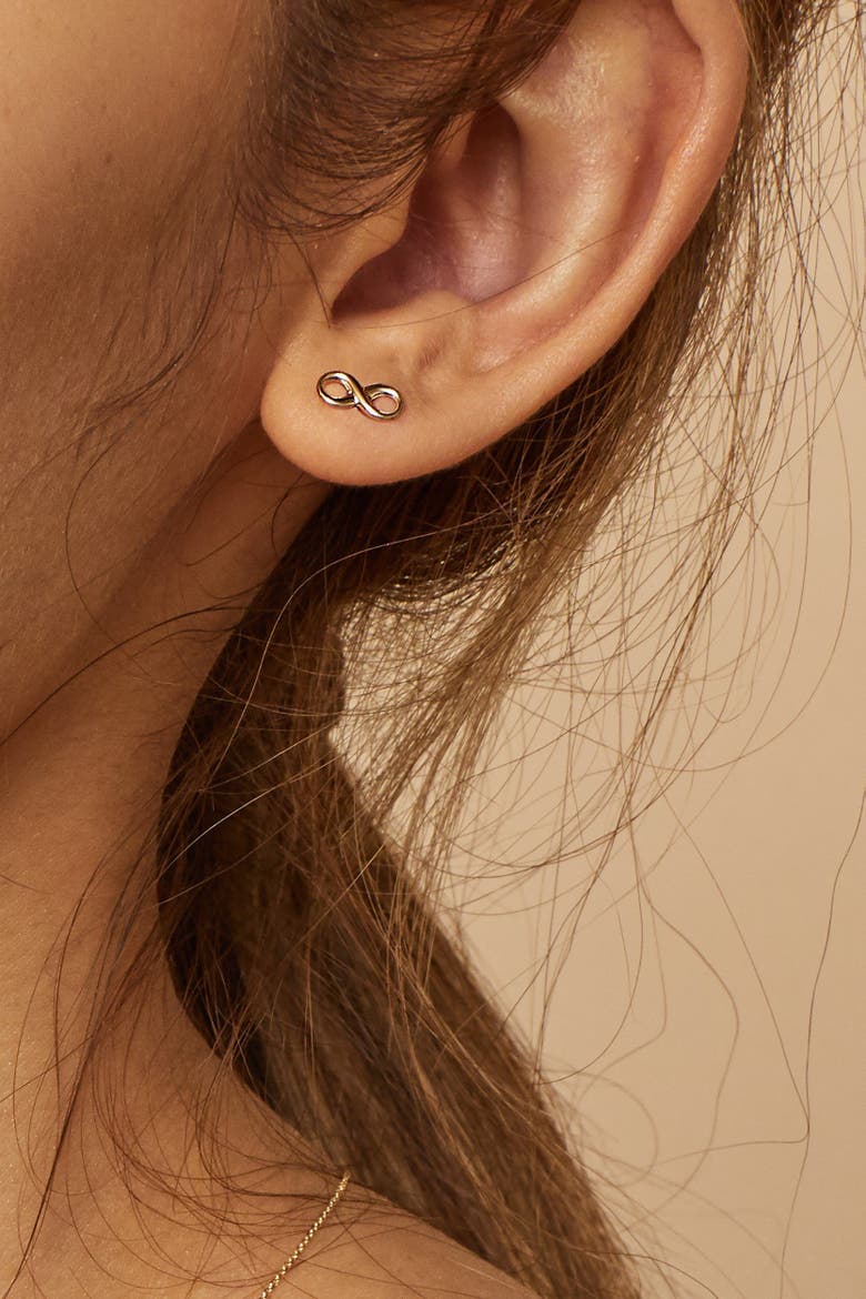 14K Yellow Gold Forever Yours Studs, Alternate, color, Yellow Gold