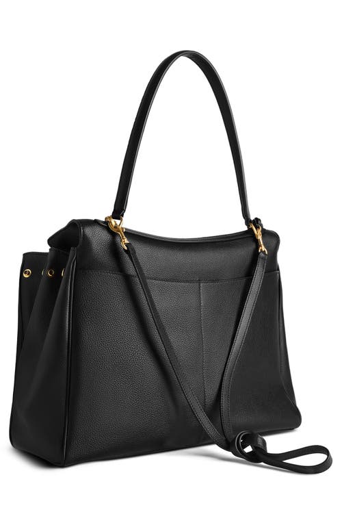 Balenciaga Large Rodeo Leather Shoulder Bag In 1000 Black
