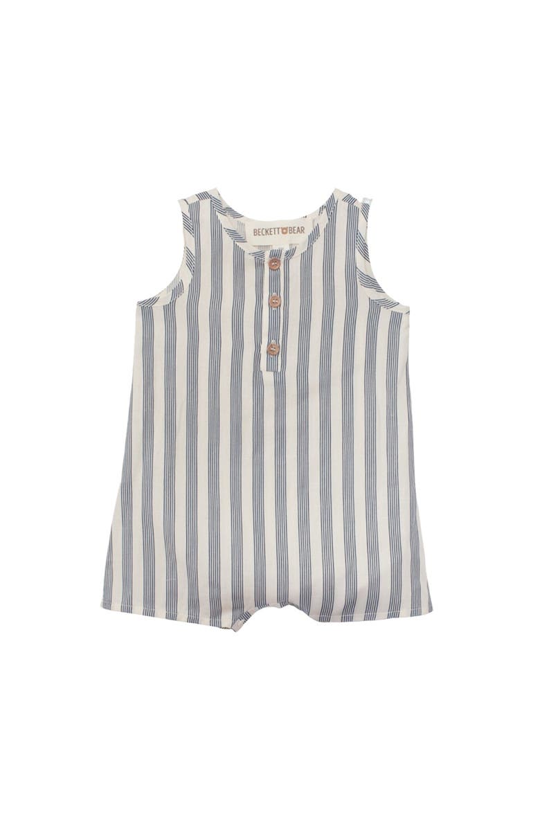 Beckett and Bear Knox Sleeveless Romper, Main, color, Blue