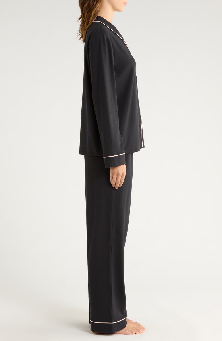Lunya Slumberknit<sup>™</sup> Pajamas, Alternate, color, Immersed Black/ Delicate Pink