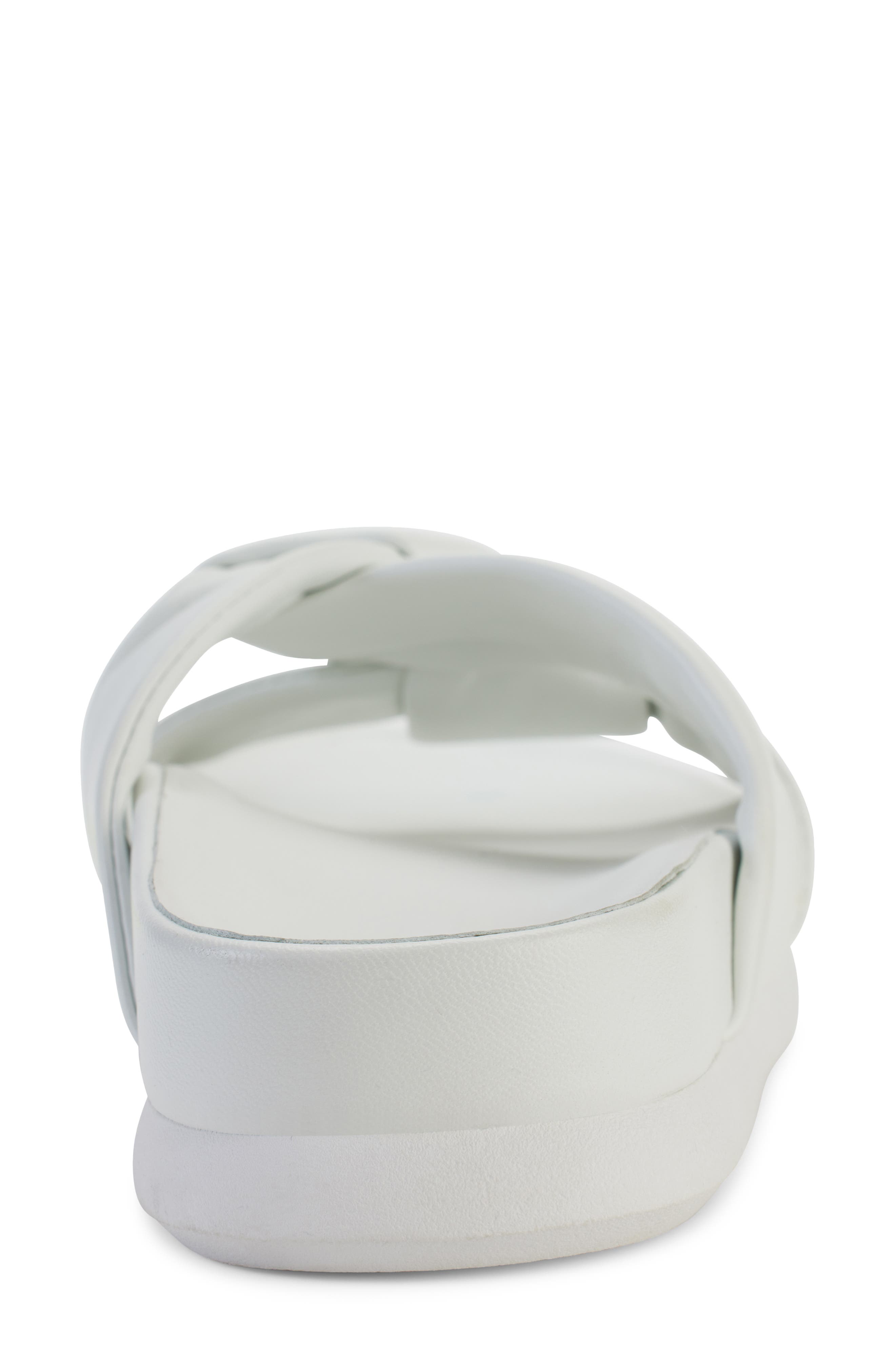 PURE Donna Karan Berke Crisscross Platform Sandal, Alternate, color, Optic White